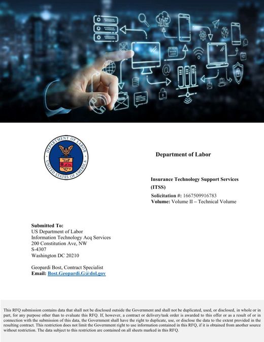 Insurance Technology Support Services proposal cover
